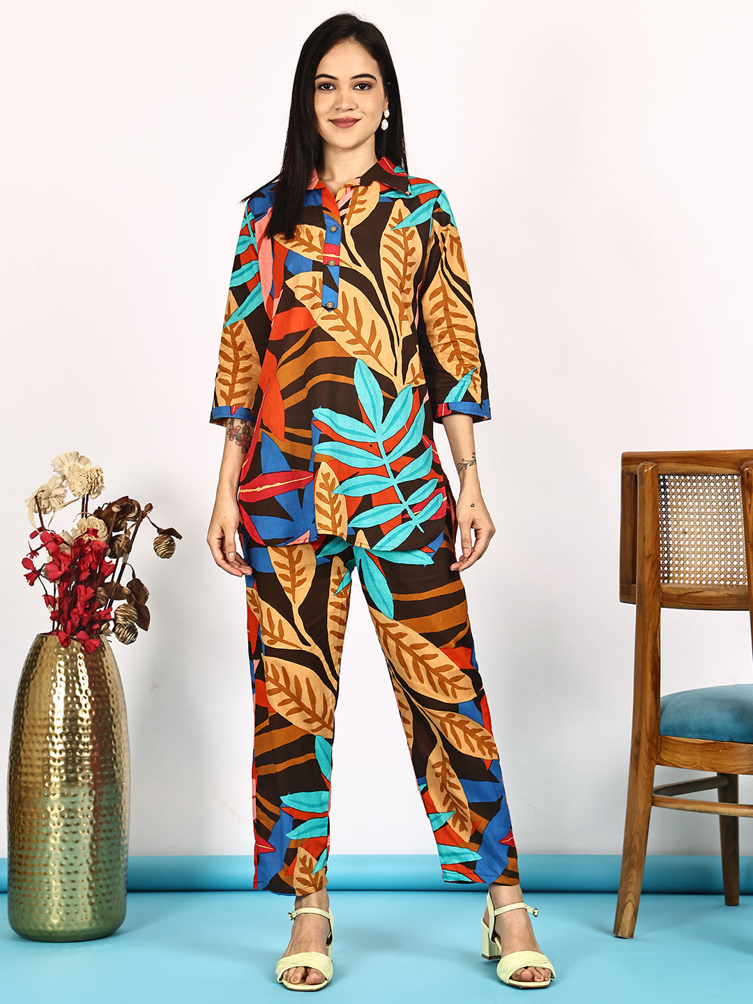 Aawari Cotton Unique Printed Co-ord Sets / Western Wear