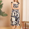 Aawari Artistic Abstract Print Cotton Dresses / Maxi Dresses / Western Wear