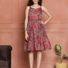 Aawari Cotton Printed Eye Catching Short Dress - Midi Dresses / Western Wear