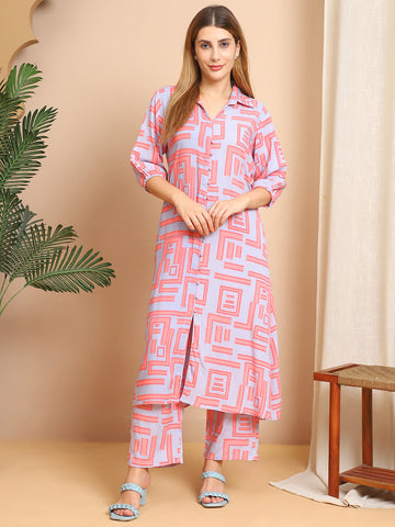 Aawari Rayon Printed Co-ord Sets / Western Wear