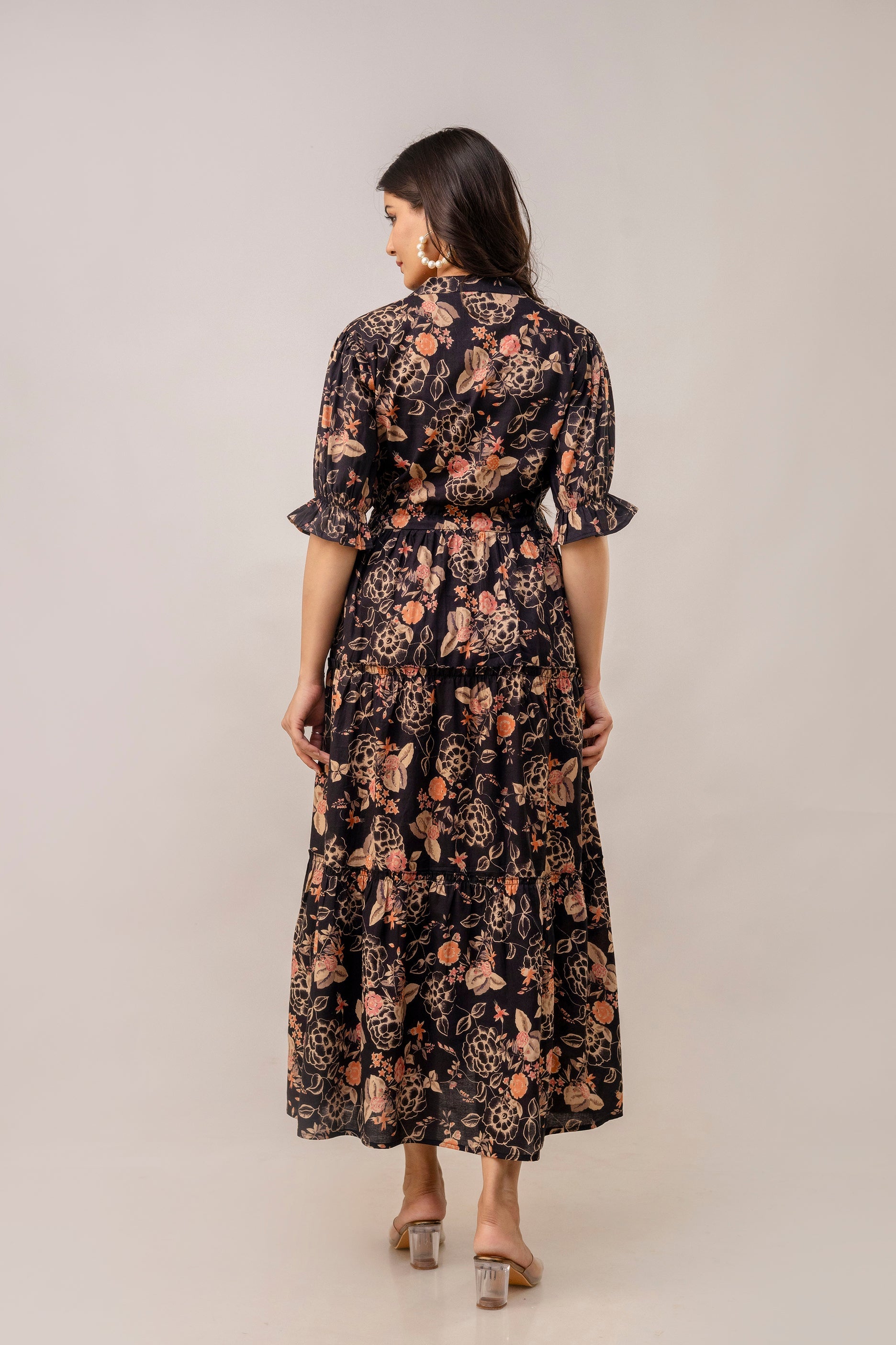 Aawari Women Cotton Printed Knot Dresses / Maxi Dresses / Western Wear