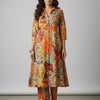 Women’s Multicolor Paisley Printed Cotton Kurta Set with Straight Pants